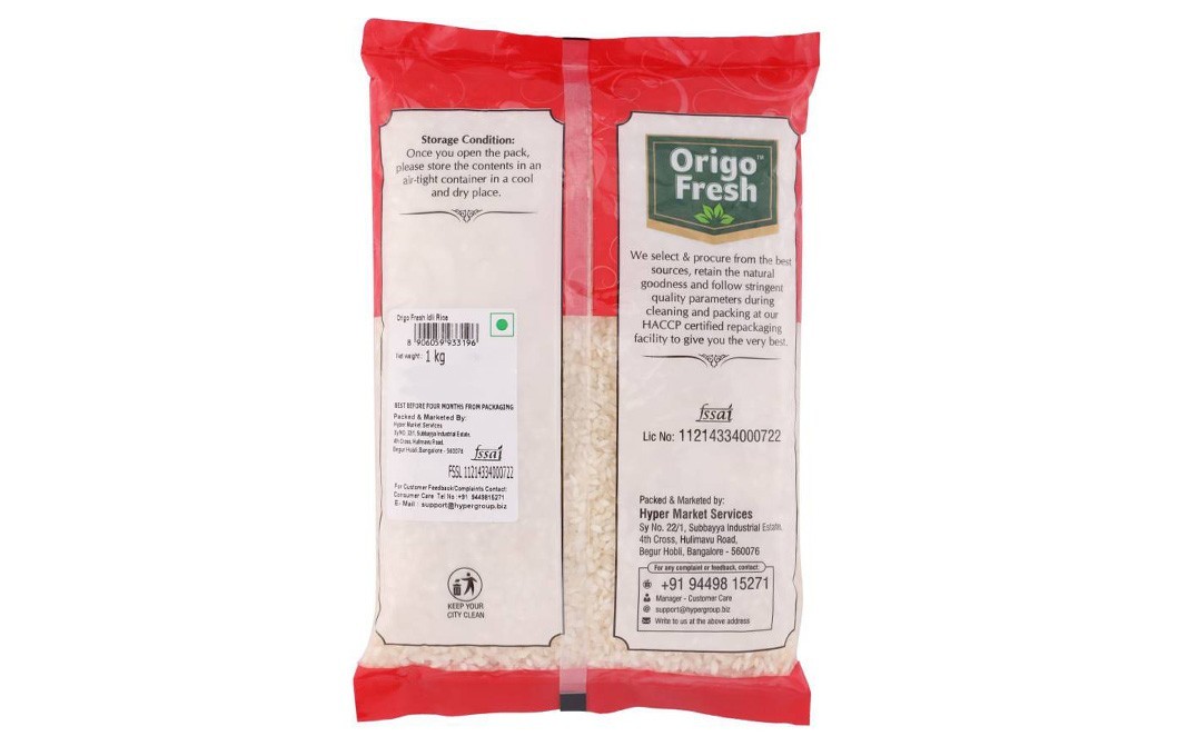 Origo Fresh Idli Rice    Pack  1 kilogram
